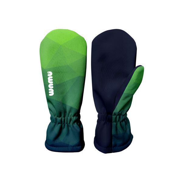Kinder Softshell Handschuhe, MOSAIC, green